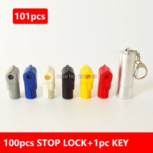 Kits 101pcs Stop Lock and Magnetic Key Detacher For Store Display Security Hook Anti Theft Euro Tags of Retail