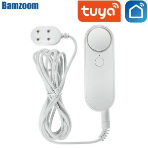 Sensor de vazamento de água do detector Wi -Fi Nível de vazamento Alarme Alto Detector Segurança Proteção de transbordamento Tuya Smart Life Home Remote Controle