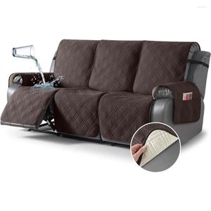 Chair Covers Waterproof Recliner Sofa Cover Non Slip Split Couch With Elastic Straps Washable Reclining 3 Seater