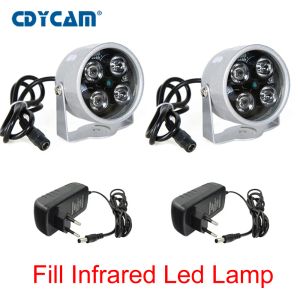 Tillbehör CDYCAM CCTV LEDS 4 Array IR LED Illuminator Light IR Infraröd vattentät nattvision CCTV Fill Light för CCTV -kamera IP -kamera