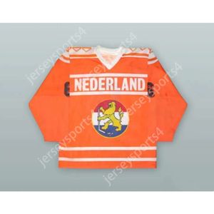 Gdsir Custom Frank Janssen 6 Netherlands Mational Team Orange Hockey Jersey New Top ED S-M-L-XL-XXL-3XL-4XL-5XL-6XL