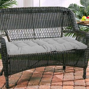 Pillow Outdoor/indoor Waterproof Bench Seat Garden Patio Furniture Removable Pads 3 Seater Long Chair Cover