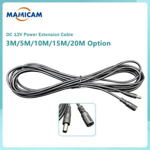 Interfone 10m 20m Cabo de extensão de potência de 12V DC 5.5mmx2.1mm/20 ft plugue DC para câmera CCTV 12 volts Cordão de extensão