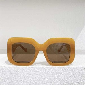 2024 Novo designer de luxo de alta qualidade Luo yijia Óculos de sol Big Square Street Shot Redes Red Inses Mesmo óculos de sol LW400351
