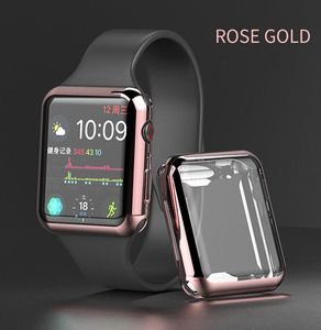 Lyxpläteringsfodral för Apple Watch Case 44mm 40mm 42mm 38 mm Allaround Protector Cover Bumper Apple Watch Series 6 SE 5 4 3 2 AC1430212