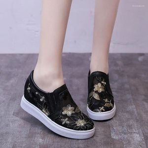 Casual Shoes Women Summer Hidden Wedge Sneakers Woman Flat With Slip On Walking For Womens