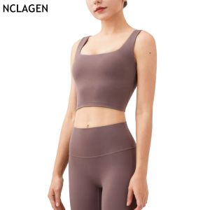 Bras Nclagen Sports Bra Female Push Up High Impact Crop Top Women Gym Werewout In biancheria intima sexy Halter Fitness Tann