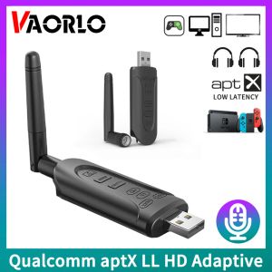 Adapter CSR Bluetooth 5.3 Ljudsändare QCC3056 USB 3,5mm aux Qualcomm Multipoint Wireless Adapter Aptx LL HD Adaptive Music Dongle