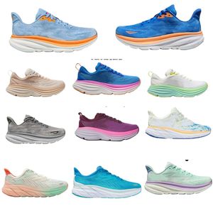 Womens Running Shoes Original Bondi 8 Wide Men Cushioning Marathon Breathable Runner Walking Sport Outdoor Tenis Casual Sneakers Lace-up breathable jogging shoes