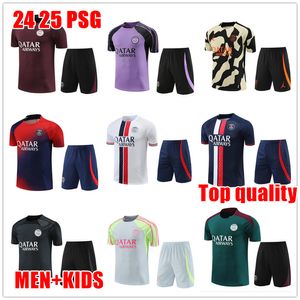 MBAPPE 2024 new psgEs vest Half Tracksuits soccer Jerseys Training suit 24/25 Top Quality Short sleeves suit Sportswear survetement