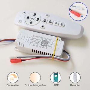 2.4g Intelligent Driver Control Remote Control App Dimmable Color Changelers para Candelador de fita LED (20-40-60-80W) x2