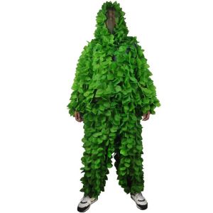 Lock Outdoor Hunting Bird Watching Jungle Leaf Camouflage Ghillie Suits Light Cs Shooting Training Breathable Tops Pants Set Clothing