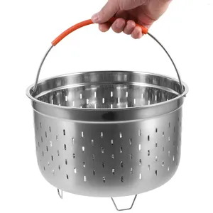 Double Boilers Stainless Steel Rice Steamer Vegetable Basket For Pot Filter Rack Silicone Steaming