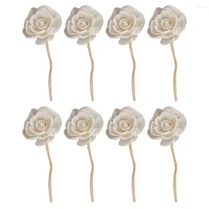 Vases 8 Pcs Set Rattan Sola Flower Office Home Scent Diffuser Volatile Stick Wooden Aroma Flowers