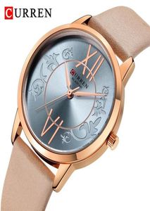 Curren Brand Fashion Watch Watch skórzany pasek Wysokiej jakości kwarcowy zegarek na nadgarstek Casual Women Watche Relogio Feminino262Z3629151