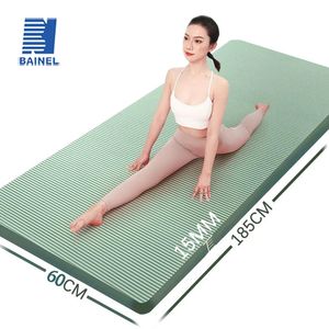 15 mm tjock nonslip yogamat högdensitet sport fitness hem pilates gymnastik övning 240402