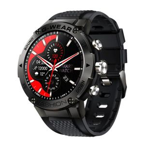 Смотреть Smart Watch Men K28H Bluetooth Call 360mah Big Battery Custom Faces Музыка