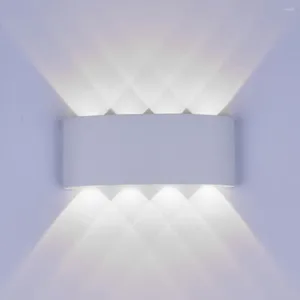 Lampa ścienna Nowoczesne światło LED 6W/8W Wodoodporny aluminiowy pokój nocny Lampy do sypialni Lampy na zewnątrz oświetlenie wewnętrzne