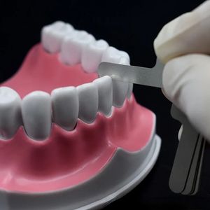 Régua de medição interproximal orais medir medição de dentes de aço inoxidável