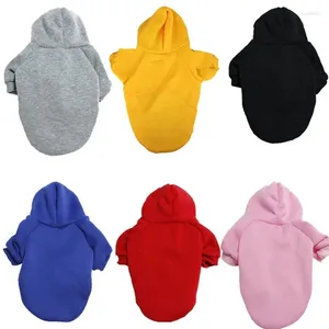 Hundebekleidung Winterkleidung Feste Farbe Sport Hoodies Sweatshirts warme Mantelkleidung für kleine mittelgroße Hunde Katzen -Outfit