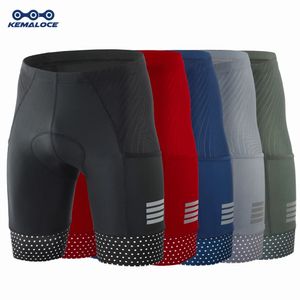 KEMALOCE Cycling Shorts Men Blank Black Grey Red Gel Pad Summer Bike Shorts Road Racing Compression Reflective Bicycle Knicker 240319