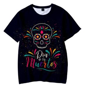 2020 Day of the Dead Tshirt 3D Oneck Women Men039S tshirt Summer Short Sleeve Harajuku Streetwear Mexico Day Children Clothes4795399