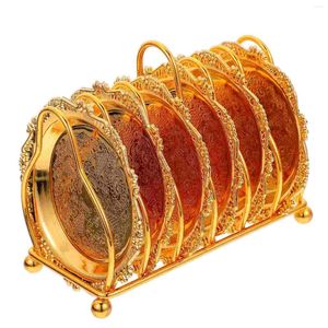 Dinnerware Sets Mini Fruit Plate Set Storage Tray Dish Golden Coffee Table Decor Drying Rack Metal Home Tableware Banquet