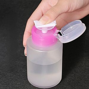 Återfyllningsbar kosmetisk flaska lufttryckpump dispenser nagellack remover rengöringsbehållare manikyr makeupverktyg 60/150 ml- lufttryckspump för kosmetiska flaskor