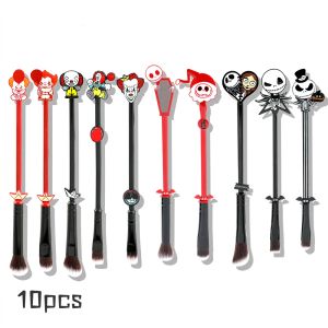 Borstar 5st Halloween tema Makeup Brush Horror Perifera Clown Skull Makeup Brush Set Cartoon Creative Eyeshadow Brush Makeup Tools