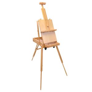 Staffli fransk stil staffli fällbar skissmålning staffli med låda, konstnär trä palett, stativ staffli för målning, skissning