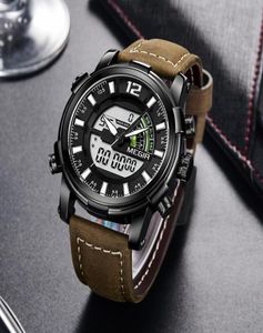 Двойные цифровые мужчины смотрят Megir Sport Analog Quartz Watches Relogio Masculino Reloj Hombre Army Военные наручные часы Hour3132066