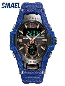 Mężczyźni obserwują Smael Sport Waterproof 50m Na rękę Relogio Masculino Militar 1805 Men039s Clock Digital Wojskowy Armia 2201179756467