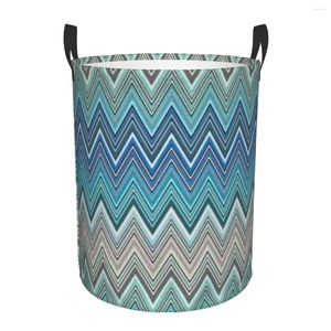 Laundry Bags Camouflage Home Hamper Large Storage Basket Zigzag Modern Girls Boys Toy Organizer