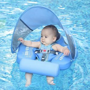 Mambobaby Baby Waist Floating Lying Swimming Ring Pool Toy Swimming Trainer Solid Non-Inflatable born Baby Swim 240403