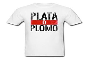 Interesting Narcos Serie Tv Plata O Plomo Pablo Escobar Tshirt Men White T Shirt Cotton Tops Tees5263281