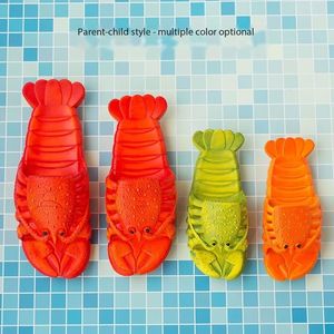 Creative cute crayfish parent-child models slippers men and women summer children's slippers home wear beach sandals