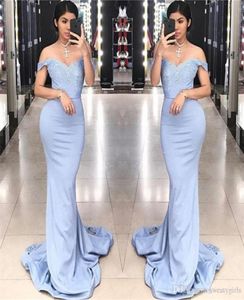 2018 Mermaid Prom Dresses Lace Off Off Conder Orgal Long Evening Ords Bridemaids Dress Cheap5556570