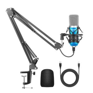 Mikrofone NeeWer USB -Mikrofon für Fenster und Mac mit Suspensionsscheren -Armstandschock -Mount und Tischmontage -Klemm -Kit für Sound