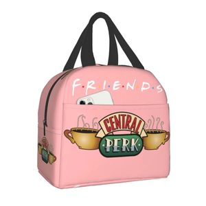 Programa de TV clássico Central Perk Friends Lunch Bag Cooler Isolle Lunch Box for Women Kids School Work Picnic Alimentos Sacos de armazenamento 240320