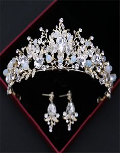 빈티지 Euramerican Queen Wedding Crown Tiaras Crystal Rhinestone Silver Headbands 헤어 밴드 헤드 피스 신부 액세서 6609482