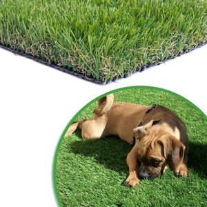 Decorative Flowers Miniature Artificial Grass Decoration 35mm Turf Lawn Fake 7FTX13FT Outdoor Mat Green Synthetic Garden Plant