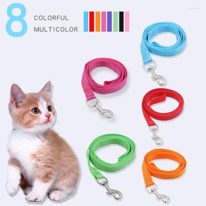 Dog Collars Nylon Leash For Small Medium Outdoor Running Walking Training Safe Pet Cat Collar Harness 120cm 1.5cm