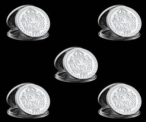 5pcs Scottsdale Mint Omnia Paratus Craft 1 Troy Oz Silver Ploted Coin Collection con capsule acrilica dura5177853