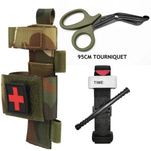 Sobrevivência Tactical militar Molle Tourniquet bolsa de caça ao ar livre Acessórios para caça ao coldre Medical Scissors EDC Bag EMT Scissors Bag