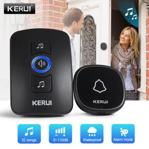 Brushes Kerui M525 Wireless Doorbell Waterproof Touch Button Home Security Welcome Smart Chimes Door Bell Alarm Led Light 32 Songs