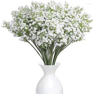 Fiori decorativi bianchi wedding artificiale fai -da -te floreale bouquet decorazione composizione di plastica i bambini respiro decorazioni per la casa fiore finta