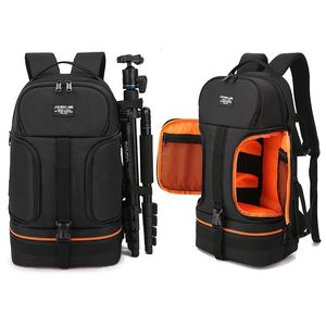 Jinnuolang Professional Digital SLR Backpack de câmera grande portador de tripé de pogrante Tripé Capa à prova d'água Caminhada ao ar livre 240401