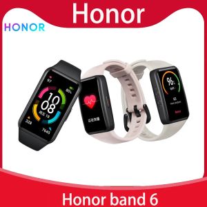 Wristbands Original Honor Band 6 Watch Bracelet Wristband Full Screen AMOLED Color Touchscreen Blood Oxygen SpO2 Heart Rate Sleep Monitor