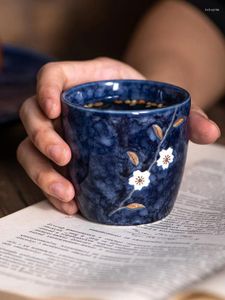 Filiżanki spodki japońsko-wiśniowe restauracja herbaty Zestaw woda codziennie zimna ceramiczna zastawa stołowa domowa Sake