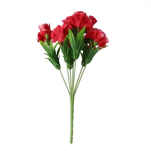 Flores decorativas Carnation Artificial 11 cabeças 30 cm de plástico Fake Flower Party Wedding Home Decoration Arranjo